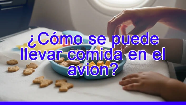 ¿Cómo se puede llevar comida en el avion?