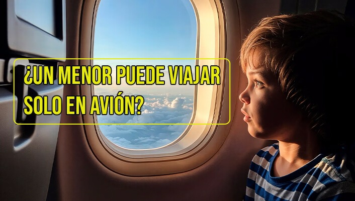Un menor puede viajar solo en avión